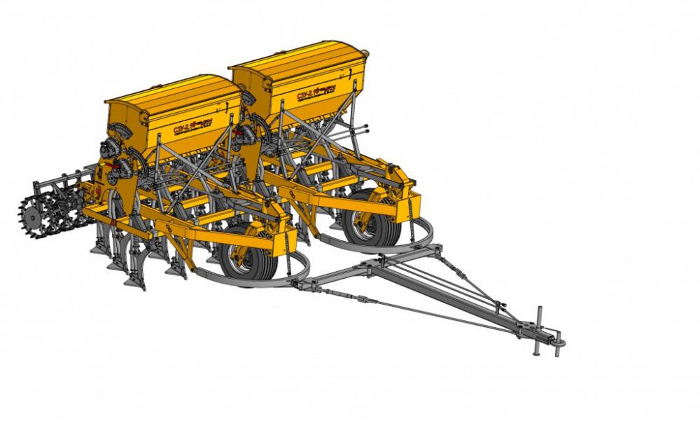 Изображение КСЗУ 2,1БРх2 Комплекс из сеялок зерновых стерневых универсальных для полосного посева