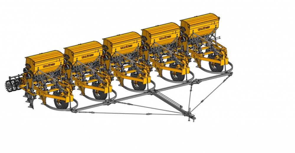 Изображение КСЗУ 2,1БРх5 Комплекс из сеялок зерновых стерневых универсальных для полосного посева