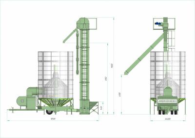 Изображение Зерносушилка циклического типа AGRONEZH, модель М50 Н (нория, дизельная горелка)