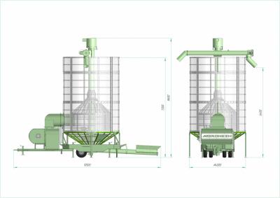 Изображение Зерносушилка циклического типа AGRONEZH, модель М50 (газ, шнек, Электропривод)