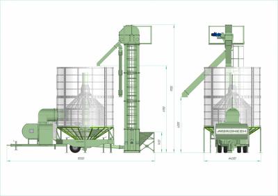 Изображение Зерносушилка циклического типа AGRONEZH, модель М40 Н (нория, газовая горелка)