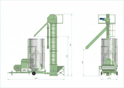 Изображение Зерносушилка циклического типа AGRONEZH, модель М20 Н (нория, газовая горелка)