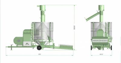 Изображение Зерносушилка циклического типа AGRONEZH, модель М5 (газ, шнек, ВОМ+Электропривод)